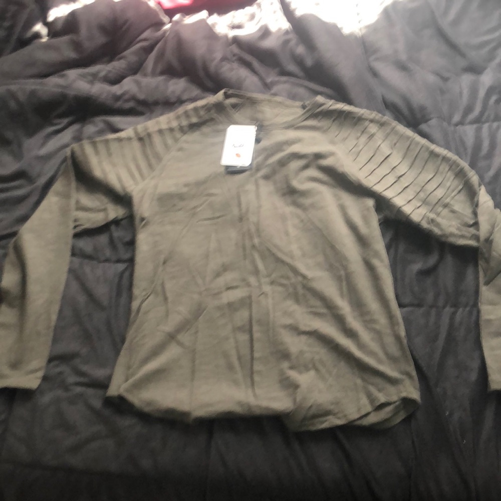 Green long sleeve, never worn